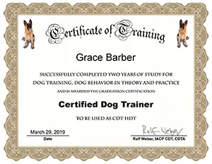 Certified Dog Trainer Grace Barber