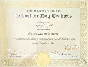 Master Dog Trainer Certification
